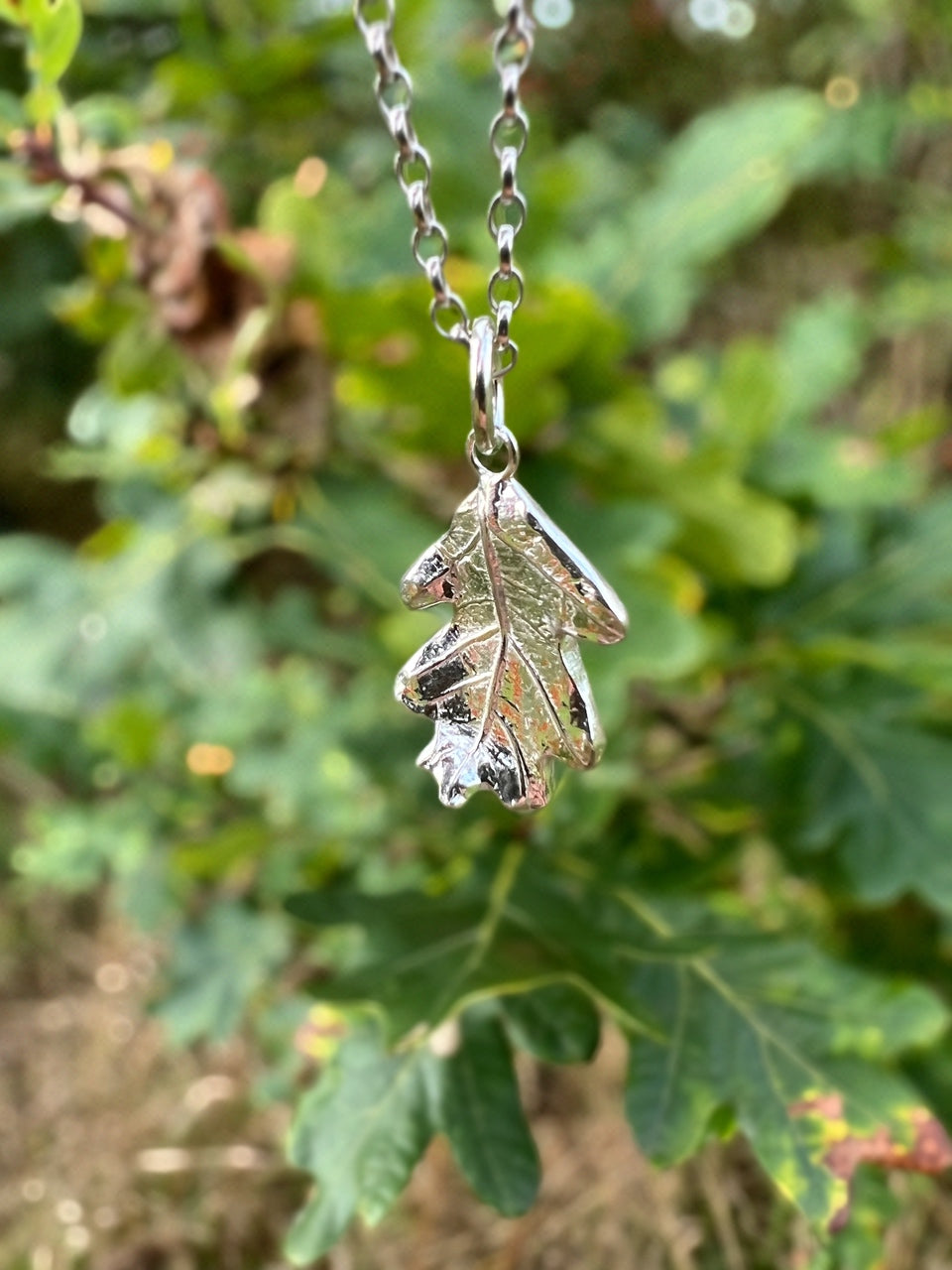 Oak Leaf Pendant in Sterling Silver