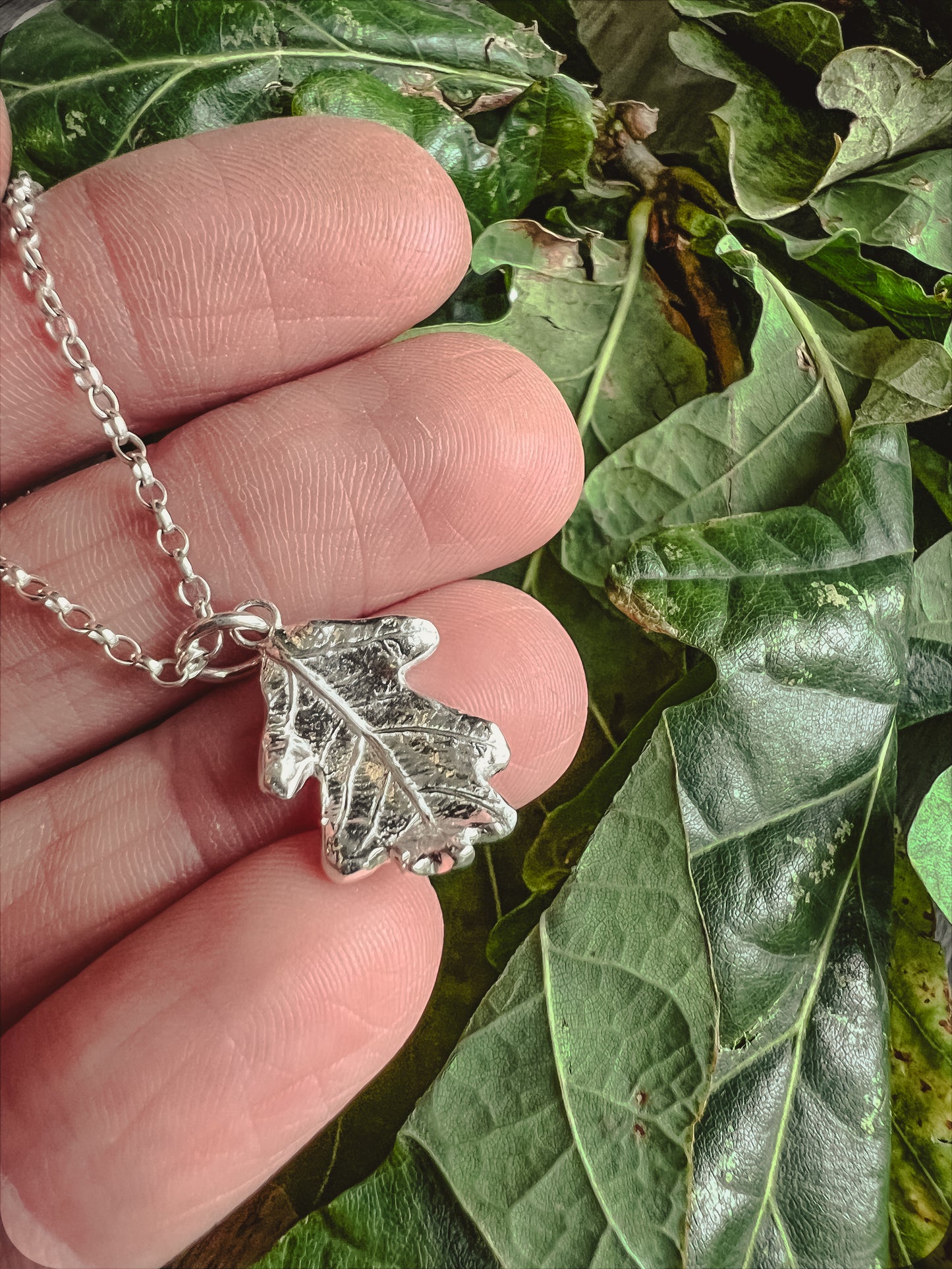 Oak Leaf Pendant in Sterling Silver