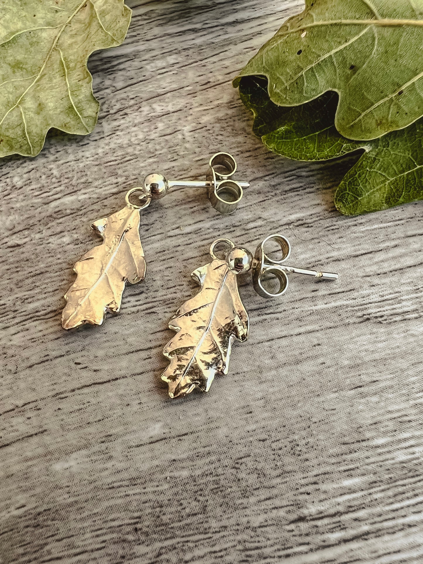 Oak Leaf Earring in Sterling Silver