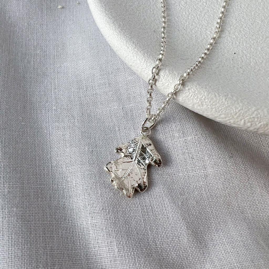 Oak Leaf Pendant in Sterling Silver