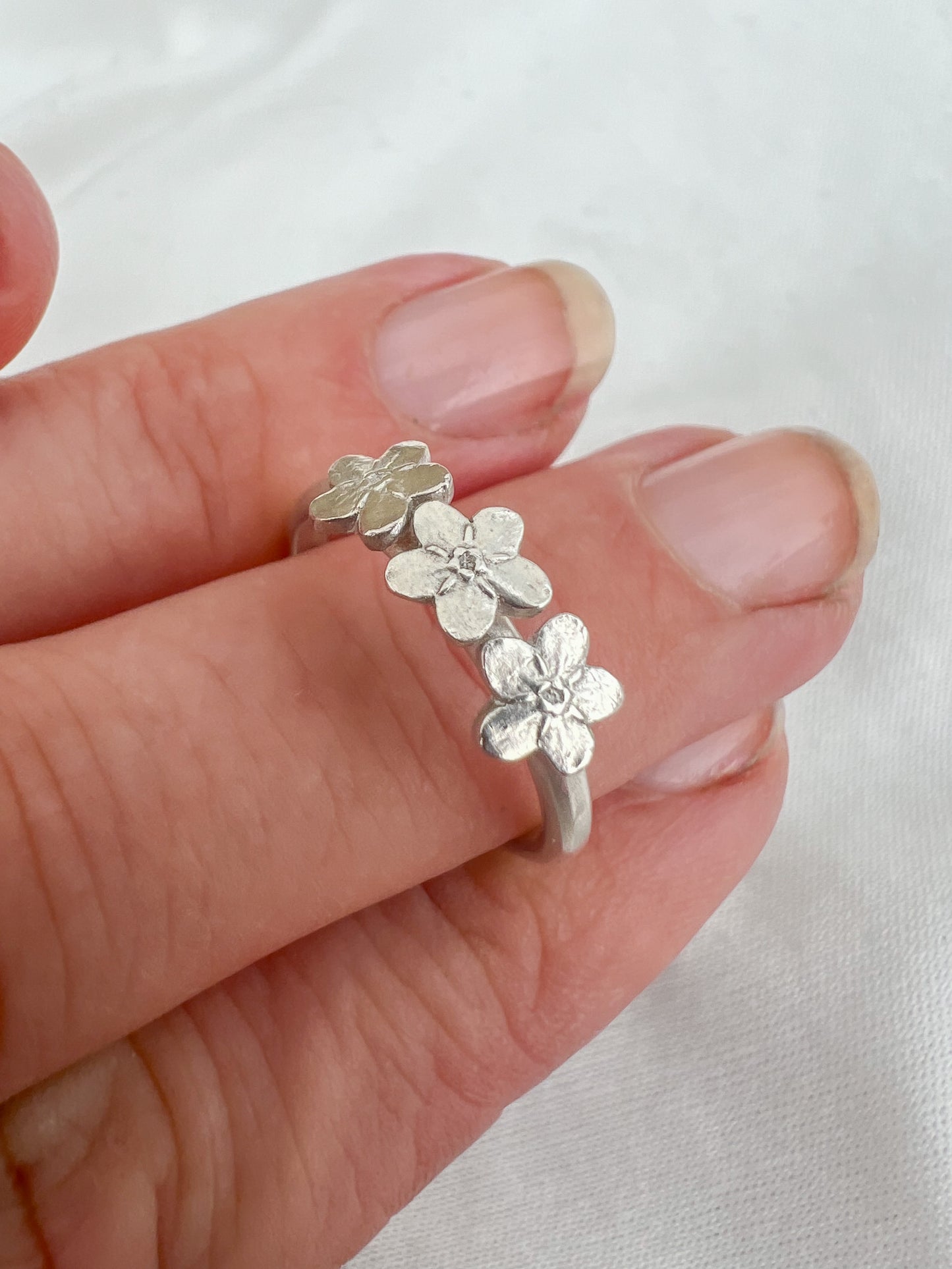 Forget Me Not Ring in Sterling Silver