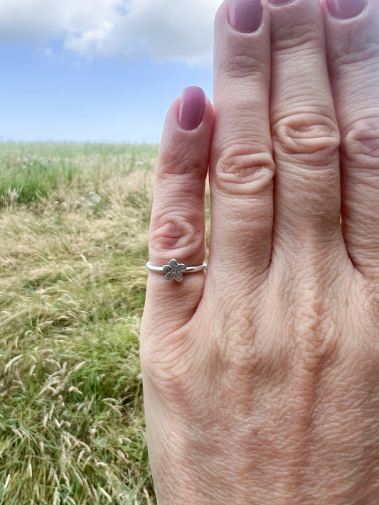 Tiny Single Forget Me Not Ring